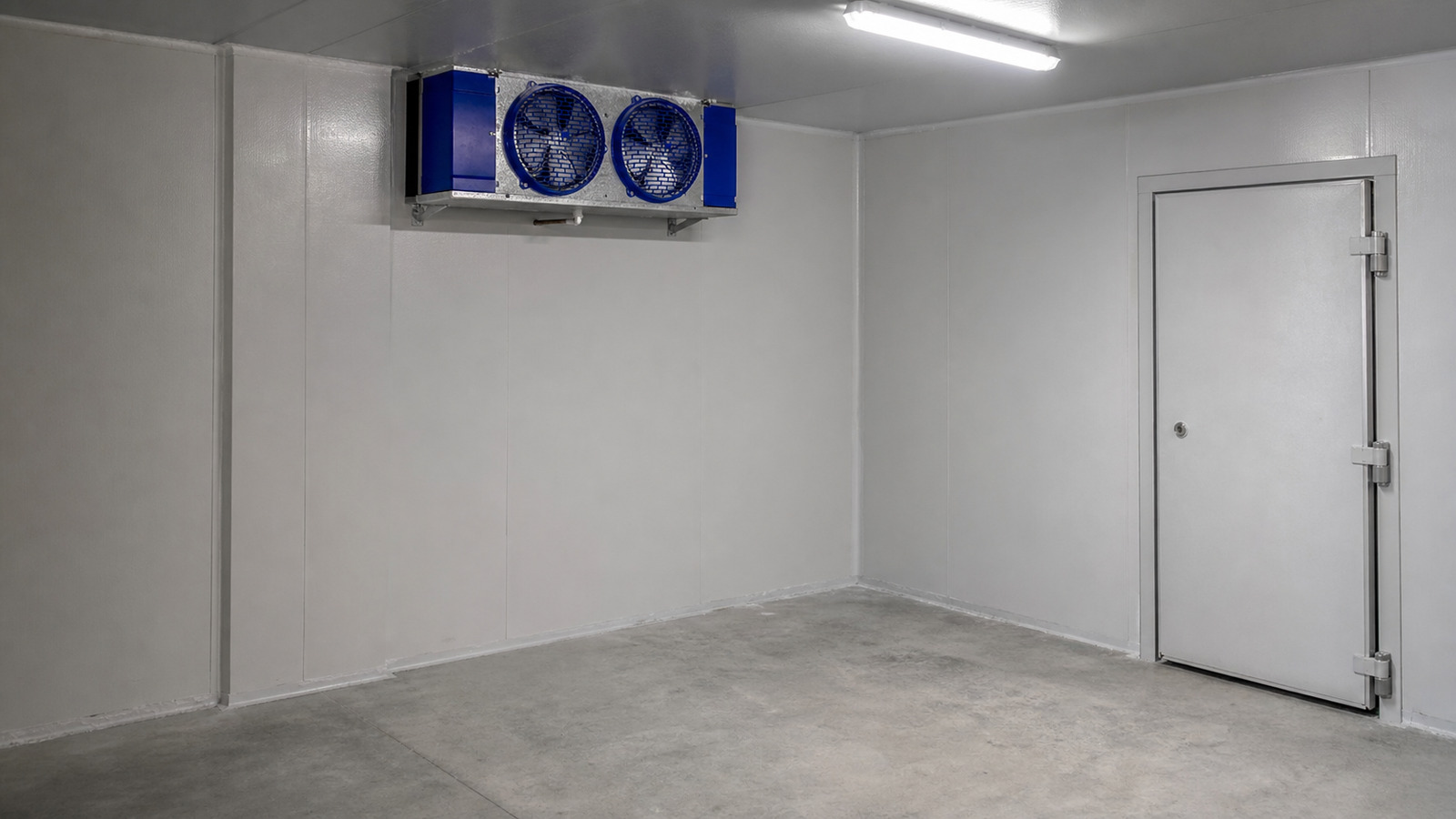 Commercial freezer room for retail frozen stock